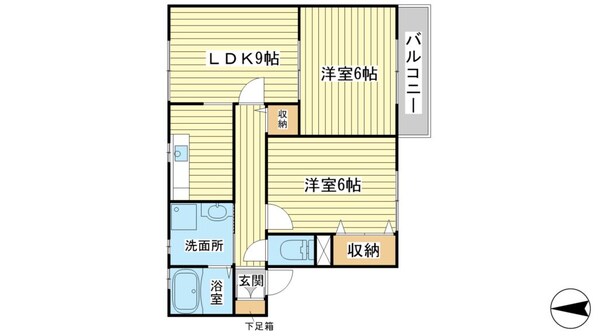 アムール正條 Ｂ棟の物件間取画像